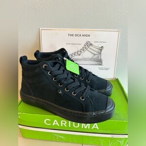 Cariuma OCA High All Black Suede Sneaker